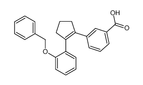 3-[2-(2-phenylmethoxyphenyl)cyclopenten-1-yl]benzoic acid Structure