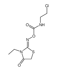 O-(2-chloro-ethylcarbamoyl)-N-(3-ethyl-4-oxo-thiazolidin-2-ylidene)-hydroxylamine Structure