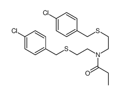 N,N-bis[2-[(4-chlorophenyl)methylsulfanyl]ethyl]propanamide Structure