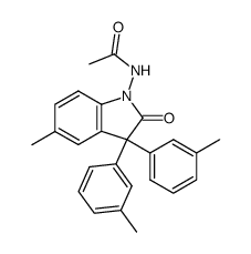 1-acetylamino-5-methyl-3,3-di-m-tolyl-1,3-dihydro-indol-2-one Structure