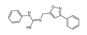 1-phenyl-3-[(3-phenyl-1,2-oxazol-5-yl)methyl]thiourea结构式