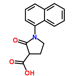 1-(NAPHTHALEN-1-YL)-2-OXOPYRROLIDINE-3-CARBOXYLIC ACID Structure