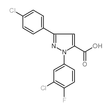 1-(3-chloro-4-fluorophenyl)-3-(4-chlorophenyl)-1h-pyrazole-5-carboxylic acid structure