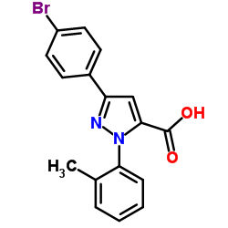 3-(4-BROMOPHENYL)-1-O-TOLYL-1H-PYRAZOLE-5-CARBOXYLIC ACID picture