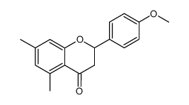 2-(4-methoxy-phenyl)-5,7-dimethyl-chroman-4-one结构式