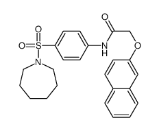 N-[4-(azepan-1-ylsulfonyl)phenyl]-2-naphthalen-2-yloxyacetamide结构式
