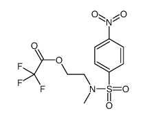 2-[methyl-(4-nitrophenyl)sulfonylamino]ethyl 2,2,2-trifluoroacetate结构式