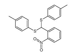 1-[bis[(4-methylphenyl)sulfanyl]methyl]-2-nitrobenzene Structure