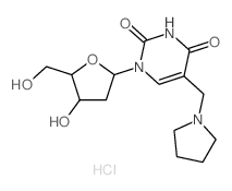 Thymidine, a-1-pyrrolidinyl-,monohydrochloride (9CI) Structure
