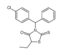 3-[(4-chlorophenyl)-phenylmethyl]-5-ethyl-2-sulfanylidene-1,3-thiazolidin-4-one结构式