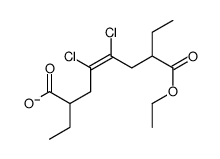 4,5-dichloro-7-ethoxycarbonyl-2-ethylnon-4-enoate结构式