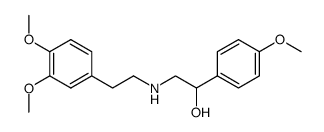 N-[2-(3,4-dimethoxyphenyl)-ethyl]-2-hydroxy-2-(4-methoxyphenyl)ethylamine结构式