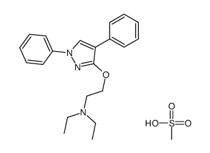 2-(1,4-diphenylpyrazol-3-yl)oxy-N,N-diethylethanamine,methanesulfonic acid Structure