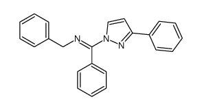 N-benzyl-1-phenyl-1-(3-phenylpyrazol-1-yl)methanimine Structure