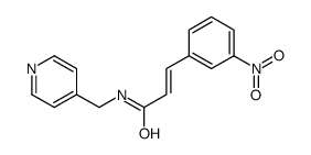 3-(3-nitrophenyl)-N-(pyridin-4-ylmethyl)prop-2-enamide结构式