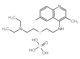 6-chloro-N-[2-[2-(diethylamino)ethylsulfanyl]ethyl]-3-methylquinolin-4-amine,phosphoric acid Structure