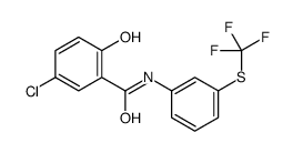 5-chloro-2-hydroxy-N-[3-(trifluoromethylsulfanyl)phenyl]benzamide Structure