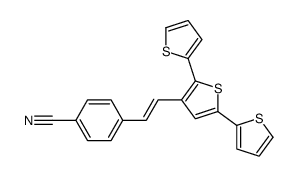 4-[2-(2,5-dithiophen-2-ylthiophen-3-yl)ethenyl]benzonitrile Structure