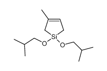 3-methyl-1,1-bis(2-methylpropoxy)-2,5-dihydrosilole结构式