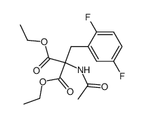 Diethyl-α-(2,5-difluorobenzyl)-α-acetamidomalonate结构式