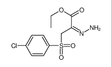 ethyl 3-(4-chlorophenyl)sulfonyl-2-hydrazinylidenepropanoate Structure