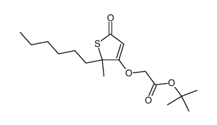 (+/-)-(5-methyl-5-hexyl-2-oxothiophen-4-yloxy)acetic acid tert-butyl ester Structure