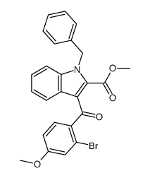 methyl 3-(2-bromo-4-methoxybenzoyl)-1-benzylindole-2-carboxylate Structure