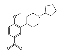 1-cyclopentyl-4-(2-methoxy-5-nitrophenyl)piperidine结构式
