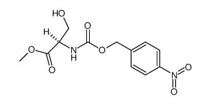 N-(p-nitrobenzyloxycarbonyl)-D-serine methyl ester Structure