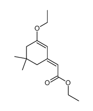 ethyl (E)-2-(3-ethoxy-5,5-dimethylcyclohex-2-en-1-ylidene)acetate结构式