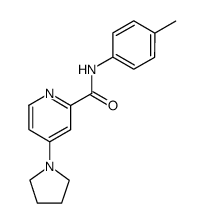 4-(pyrrolidin-1-yl)-N-(p-tolyl)picolinamide结构式