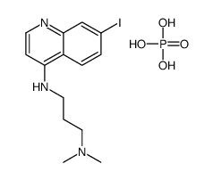 N-(7-iodoquinolin-4-yl)-N',N'-dimethylpropane-1,3-diamine,phosphoric acid结构式