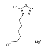 magnesium,5-bromo-4-hexyl-2H-thiophen-2-ide,chloride Structure