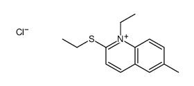 1-ethyl-2-ethylsulfanyl-6-methylquinolin-1-ium,chloride Structure