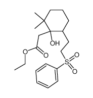 ethyl 2-(1-hydroxy-2,2-dimethyl-6-(2-(phenylsulfonyl)ethyl)cyclohexyl)acetate结构式