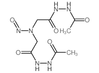Glycine,N-[2-(2-acetylhydrazino)-2-oxoethyl]-N-nitroso-, 2-acetylhydrazide (9CI)结构式