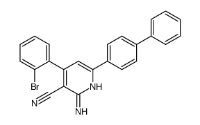 2-amino-4-(2-bromophenyl)-6-(4-phenylphenyl)pyridine-3-carbonitrile结构式