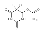 2,4(1H,3H)-Pyrimidinedione,6-(acetyloxy)-5-bromo-5-fluorodihydro-结构式