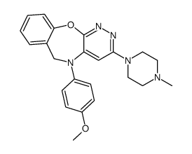 5-(4-methoxyphenyl)-3-(4-methylpiperazin-1-yl)-6H-pyridazino[3,4-b][1,4]benzoxazepine结构式