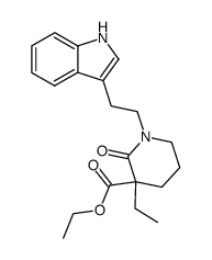 3-Ethyl-1-[2-(1H-indol-3-yl)-ethyl]-2-oxo-piperidine-3-carboxylic acid ethyl ester Structure