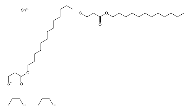 5,5-Dibutyl-9-oxo-10-oxa-4,6-dithia-5-stannatricosanoic acid tridecyl ester结构式