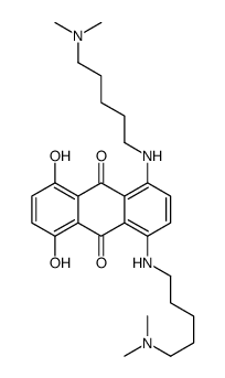 1,4-bis[5-(dimethylamino)pentylamino]-5,8-dihydroxyanthracene-9,10-dione结构式