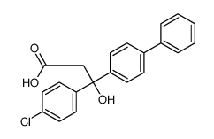 Hydracrylic acid, 3-(4-biphenylyl)-3-(p-chlorophenyl)-, (-)- Structure