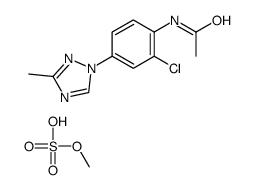 1-[4-(acetylamino)-3-chlorophenyl]-3-methyl-1H-1,2,4-triazolium methyl sulphate结构式