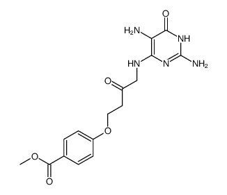 methyl 4-(4-((2,5-diamino-6-oxo-1,6-dihydropyrimidin-4-yl)amino)-3-oxobutoxy)benzoate结构式