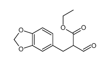 ethyl alpha-formyl-1,3-benzodioxole-5-propanoate结构式