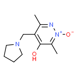 4-Pyridazinol, 3,6-dimethyl-5-(1-pyrrolidinylmethyl)-, 2-oxide (9CI) structure