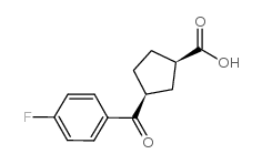 cis-3-(4-fluorobenzoyl)cyclopentane-1-carboxylic acid Structure