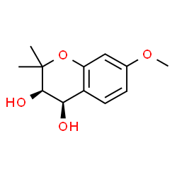 3,4-dihydro-7-methoxy-2,2-dimethyl-2H-1-benzopyran-3,4-diol结构式