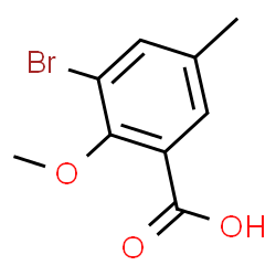 3-Bromo-2-methoxy-5-methylbenzoic acid Structure